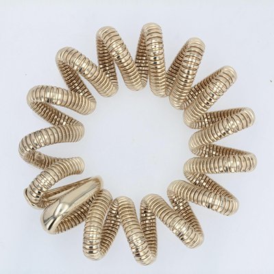 Modern Vermeil Spiral Tubogas Bracelet-OLU-1144597