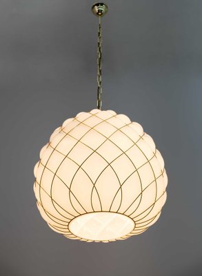 Modern White & Brass Pendant Lamp from Fontana Arte, 1990-FER-1440882