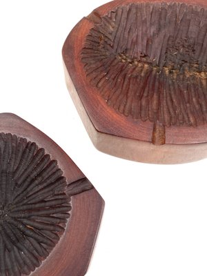 Modern Wood Ashtrays, France, 1970s, Set of 2-TXN-1820121