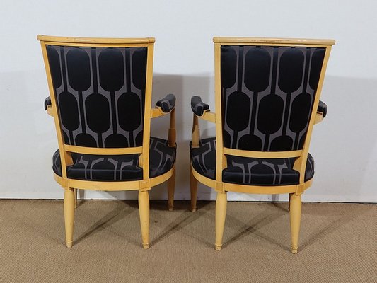 Modernism Solid Sycamore Armchairs, 1940s, Set of 2-RVK-1313009