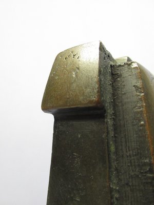 Modernist Abstract Brass Figure on Wooden Base by Nadia Rognoni, 1970s-PWG-2041305