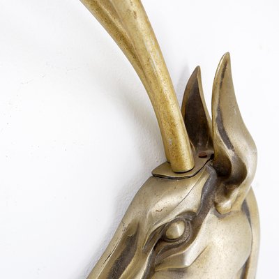 Modernist Anodized Aluminum Gazelle Wall Sculpture by Pendergast, 1960s-NYF-2019201