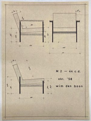 Modernist Armchair by Wim Den Boon. 1950s.-MB-1143843