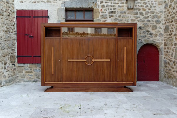 Modernist Art Deco Bookcase / Cabinet attributed to Auguste Vallin, France, 1930s-XNH-1804637