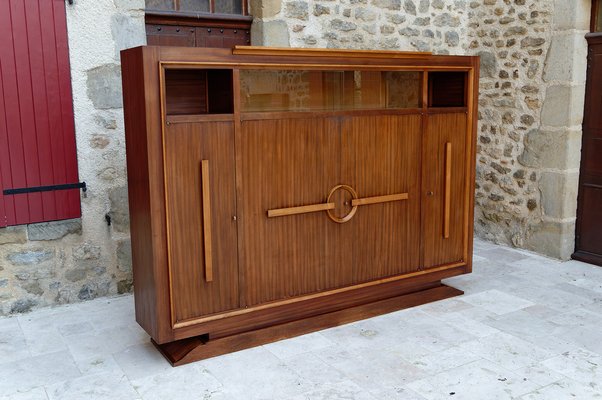 Modernist Art Deco Bookcase / Cabinet attributed to Auguste Vallin, France, 1930s-XNH-1804637