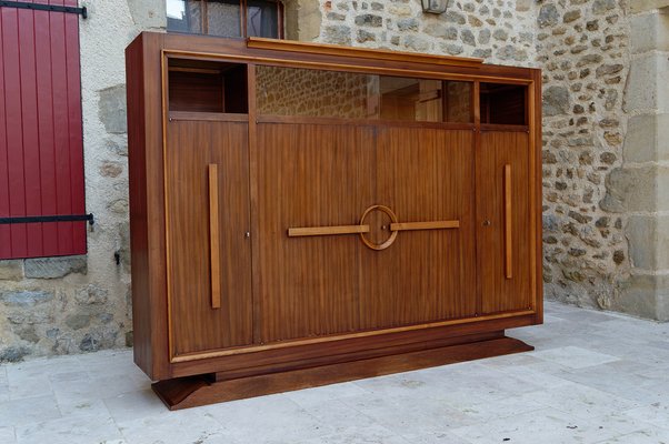 Modernist Art Deco Bookcase / Cabinet attributed to Auguste Vallin, France, 1930s-XNH-1804637