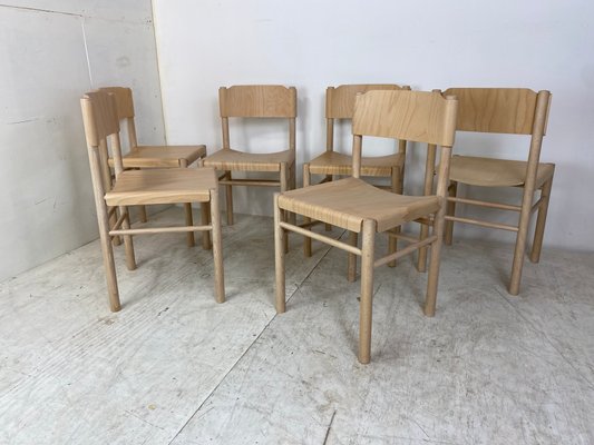 Modernist Beech Dining Chairs by Richard Hutten for Gispen, Set of 6-DE-1060760