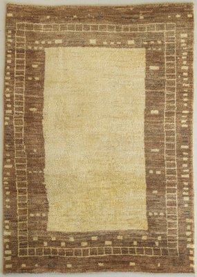 Modernist Beige Hand Woven Rug-AOI-1304641