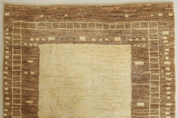 Modernist Beige Hand Woven Rug-AOI-1304641