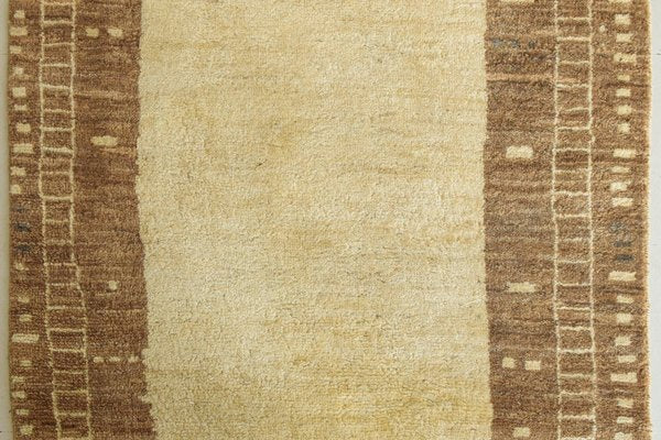 Modernist Beige Hand Woven Rug-AOI-1304641