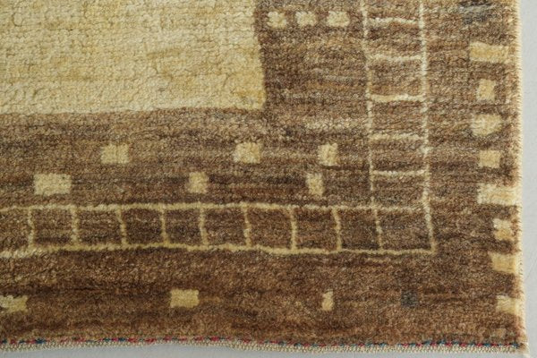 Modernist Beige Hand Woven Rug-AOI-1304641