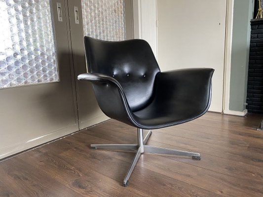 Modernist Black Lounge Chair, 1960s-DE-908934