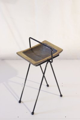 Modernist Bronze Ashtray for Wrought Iron Base, 1950s-WEQ-1138571