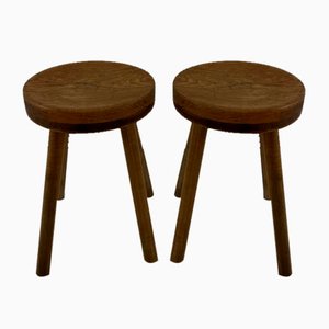 Modernist Concave Pine Stools, Set of 2-WKI-1187775