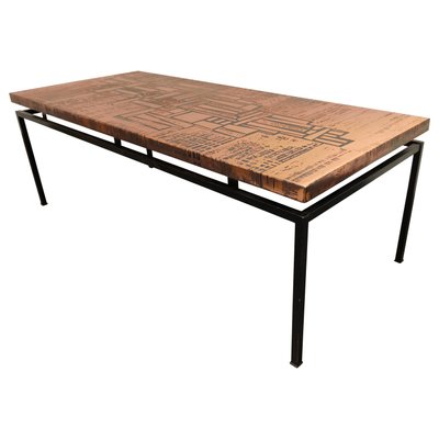 Modernist Copper Coffee Table, 1960s-IRH-821710