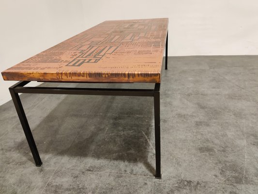 Modernist Copper Coffee Table, 1960s-IRH-821710