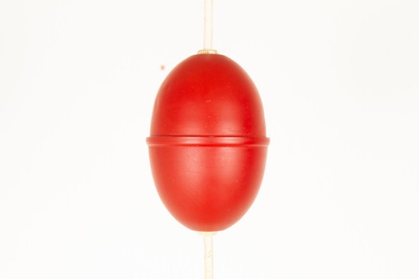 Modernist Danish Red Kegle Pendant Lamp by Bent Karlby for Lyfa, 1960s-WIX-902483