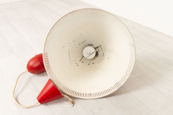 Modernist Danish Red Kegle Pendant Lamp by Bent Karlby for Lyfa, 1960s-WIX-902483