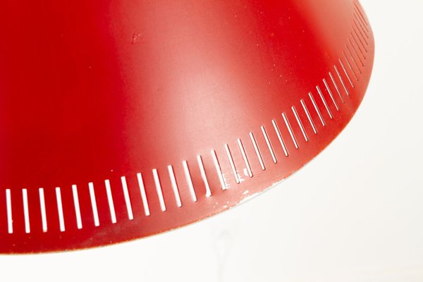 Modernist Danish Red Kegle Pendant Lamp by Bent Karlby for Lyfa, 1960s-WIX-902483