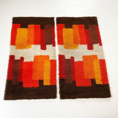 Modernist Dutch High Pile Rugs from Desso, 1970s, Set of 2-QZ-1184037