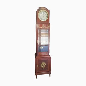 Modernist Floor Clock in Mahogany Marquetry and Brass Ornaments, Early 20th Century-TCS-1724063