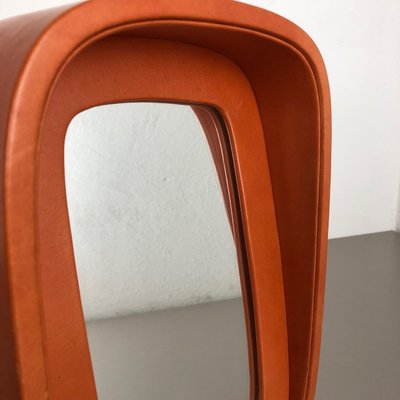 Modernist German Leather Table Mirror from United Workshops, 1960s-QZ-1069527