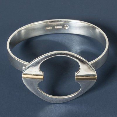 Modernist Gilded Silver Bangle from Horsens Sølvvarefabrik, 1960s-NL-1719606