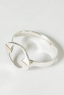 Modernist Gilded Silver Bangle from Horsens Sølvvarefabrik, 1960s-NL-1719606