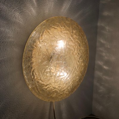 Modernist Glass & Metal Wall Light from Doria Lights, Germany, 1970s-QZ-1134699