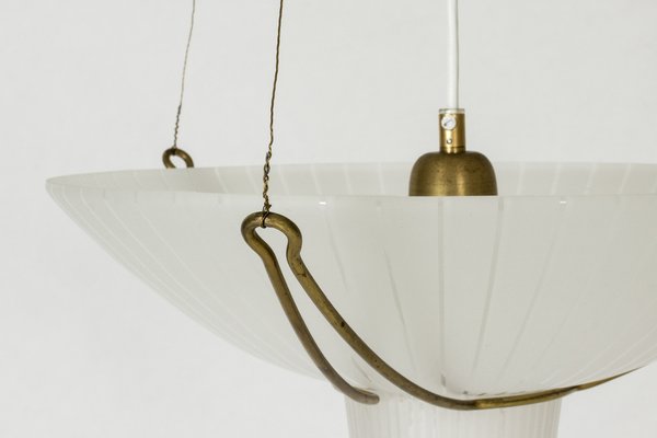 Modernist Glass Pendant Light by Hans Bergström, 1950s-NL-1761715