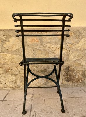 Modernist Green Iron Garden Folding Chair, 1930s-NOU-852985