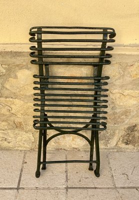 Modernist Green Iron Garden Folding Chair, 1930s-NOU-852985