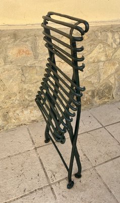 Modernist Green Iron Garden Folding Chair, 1930s-NOU-852985