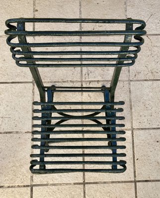 Modernist Green Iron Garden Folding Chair, 1930s-NOU-852985