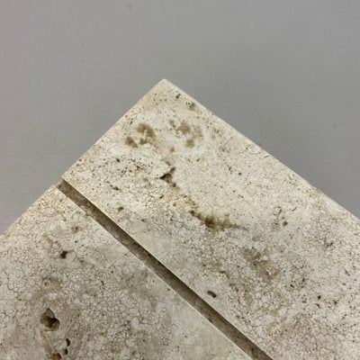 Modernist Italian Travertine Marble Box Vide Poche by Fratelli Mannelli, 1970s-QZ-1169013