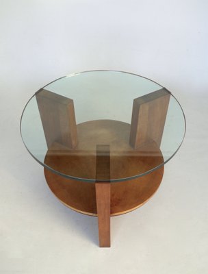 Modernist Maple and Cherry Wood Coffee Table, 1930s.-MB-1071178