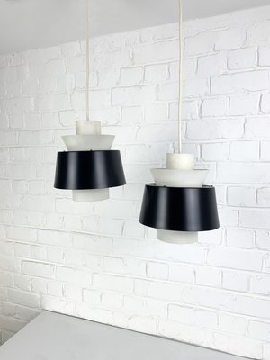 Modernist Pendant Lamps attributed to Jørn Utzon for Nordisk Solar, Denmark, 1960s, Set of 2-ZM-2021302