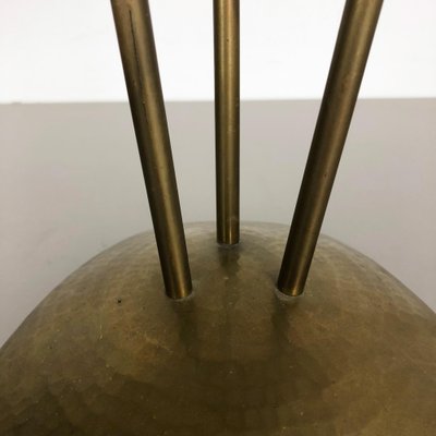 Modernist Sculptural Brutalist Floor Brass Candleholder, Germany, 1950s-QZ-1053085