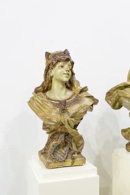 Modernist Sculptural Busts, 1900s, Set of 2-UJE-941332