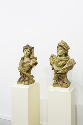 Modernist Sculptural Busts, 1900s, Set of 2-UJE-941332