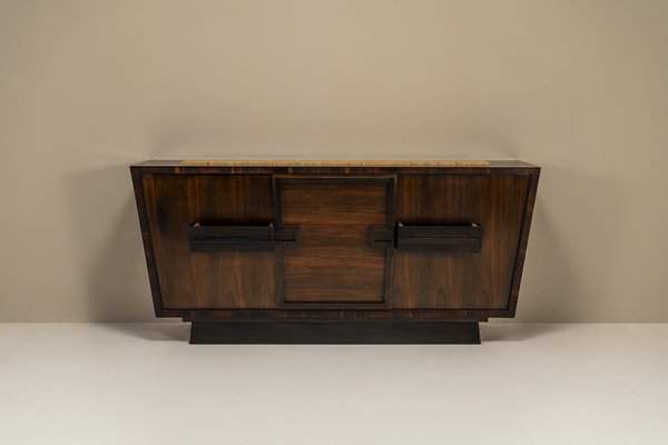 Modernist Sideboard in Studded Rosewood by Andre Sornay, France, 1940s-UQV-1706342