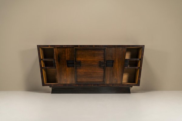 Modernist Sideboard in Studded Rosewood by Andre Sornay, France, 1940s-UQV-1706342