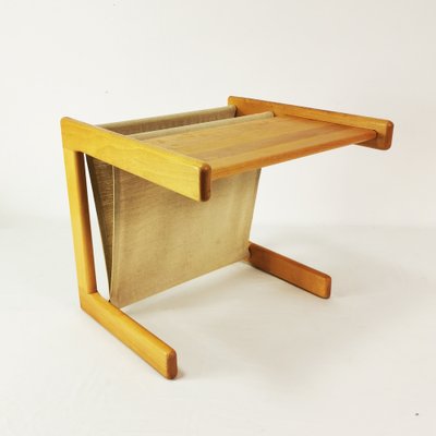 Modernist Small Table with a Newspaper Holder, Denmark, 1970s.-ZTG-1789113