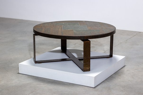 Modernist Stone Mosaic Coffee Table by Paul Kingma, 1970s-YI-1775222