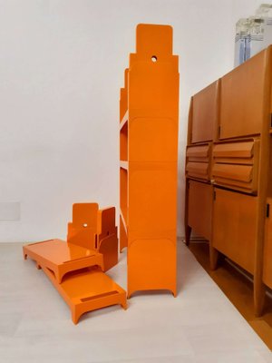 Modular Bookshelf by Olaf Von Bohr for Kartell, Italy, 1960s, Set of 5-PCO-1782382