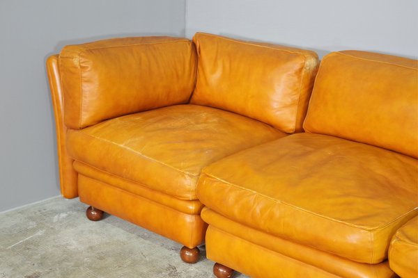 Modular Frau Sofa in Leather, 1970, Set of 5-KNM-1452791