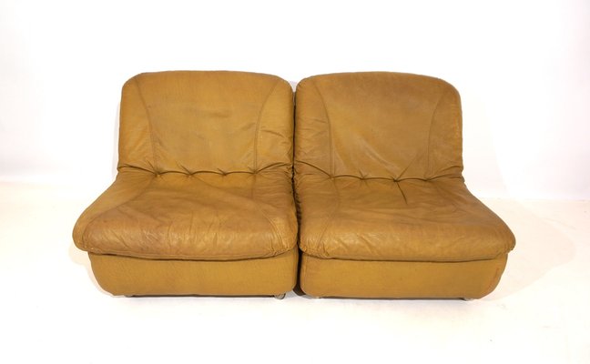 Modular Leather 2-Seater Sofa from Dreipunkt International, 1970s, Set of 2-HUW-1763637