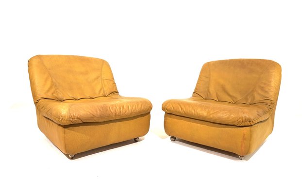 Modular Leather 2-Seater Sofa from Dreipunkt International, 1970s, Set of 2-HUW-1763637