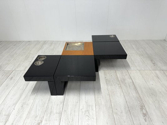 Modular Model Nac Coffee Tables by Cesare Augusto Nava, Italy, 1970s, Set of 5-NWG-2035598