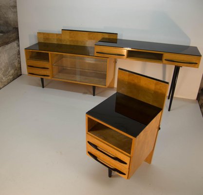 Modular Set of Nightstand and Chest of Drawers by M. Pozar, 1960s, Set of 3-TZ-838901